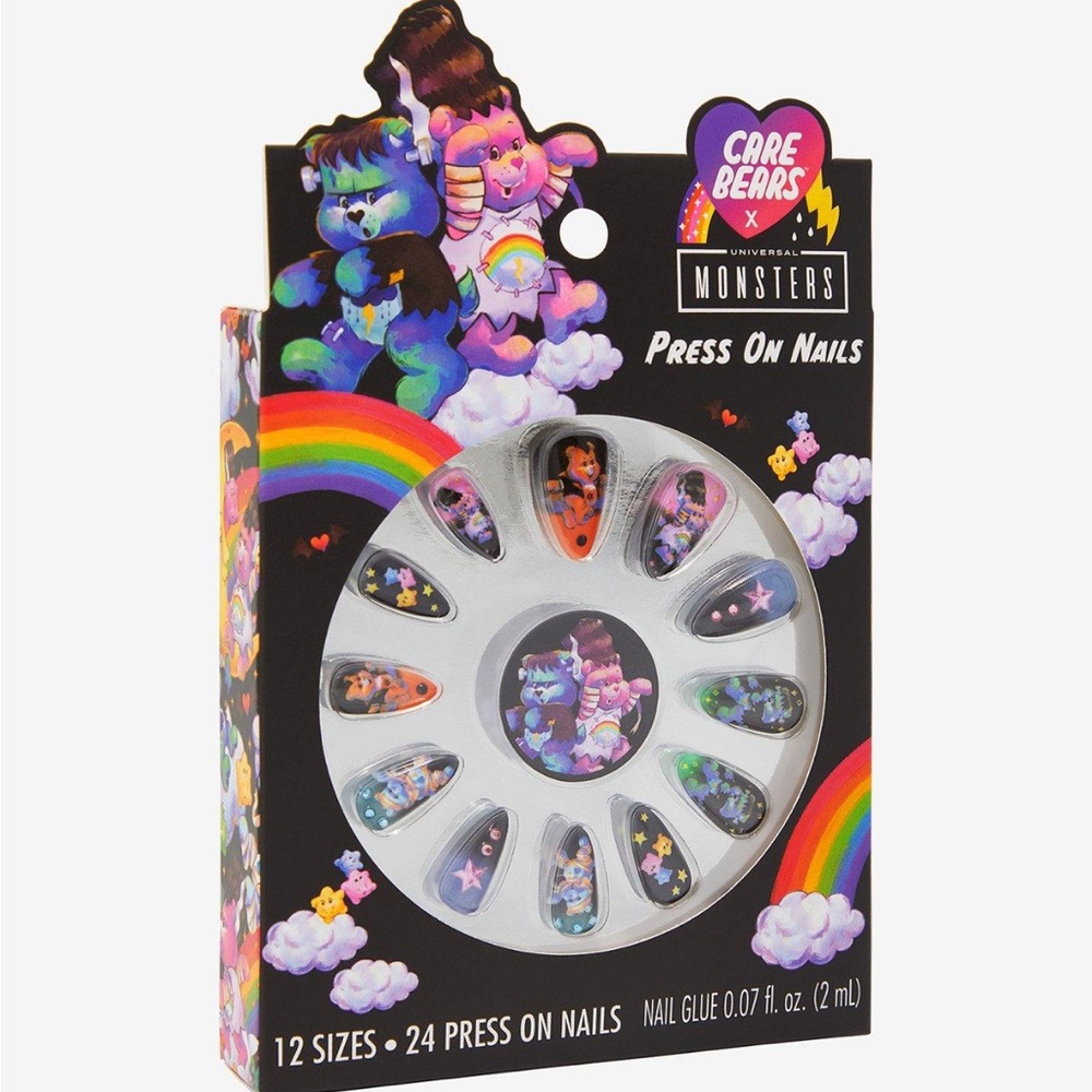 Care Bears x‎ Universal Monsters Faux Nail Set Hot Topic Halloween Horror